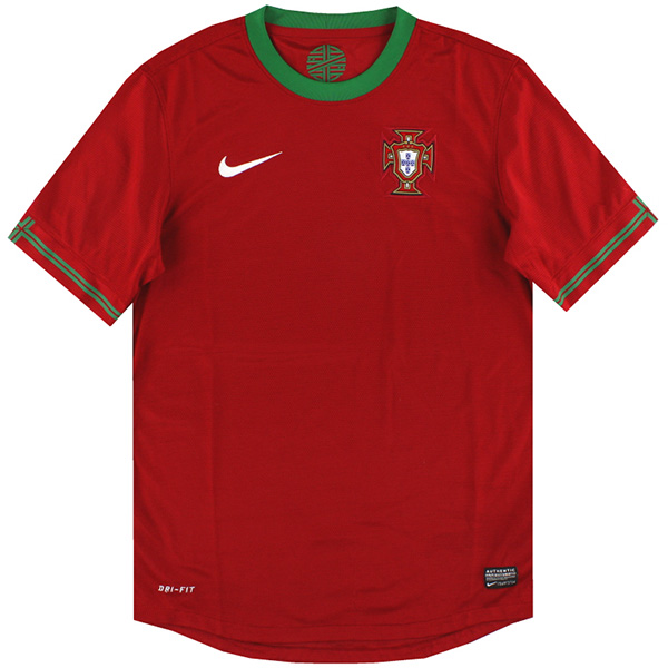 Portugal maglia da casa retrò camicia sportiva da uomo divisa da calcio 2012-2013 